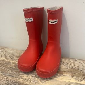 Toddler Girl Classic Red Hunter Rain Boots. EU Sz 25, US Sz 9. GUC